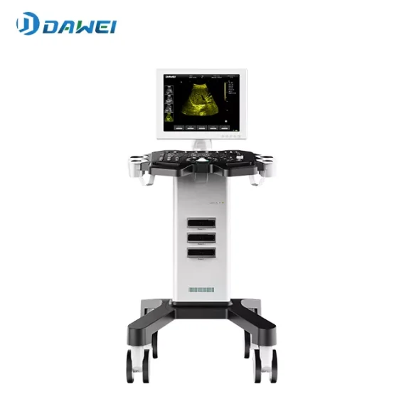 Trolley escáner de ultrasonido en blanco y negro